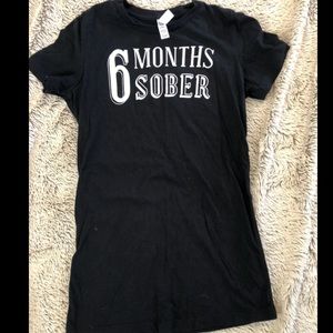 6 months sober maternity shirt
